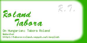 roland tabora business card